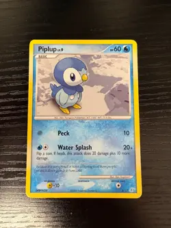 Piplup 5/12 Common DP Trainer Kit: Manaphy & Lucario Pokemon Moderately Played - Image 1