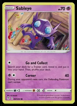SABLEYE 067/203 COMMON EVOLVING SKIES POKEMON NM - Image 1
