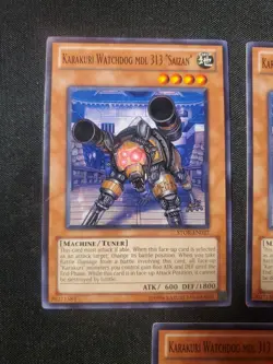 3x Karakuri Watchdog mdl 313 "Saizan" - STOR-EN027 - Common (NM) Yugioh Playset - Image 2
