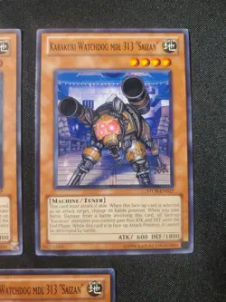 3x Karakuri Watchdog mdl 313 "Saizan" - STOR-EN027 - Common (NM) Yugioh Playset - Image 3
