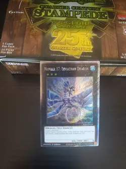 Yugioh Stampede - Number 17 Leviathan Dragon - Platinum Secret Rare - RA04-EN154 - Image 1