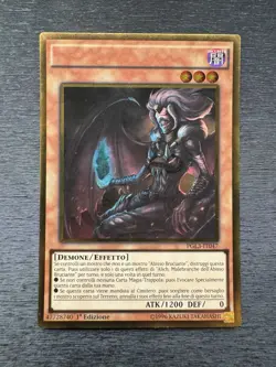 YuGiOh! Alich, Malebranche Of The Burning Abyss PGL3 Misprint No Name No Imprint - Image 2