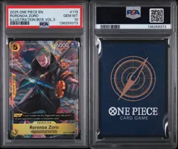 2025 One Piece Promos Illustration Box Vol.3 Roronoa Zoro Op07-113 PSA 10 - Image 3