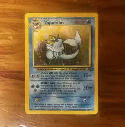 Pokemon TCG Vaporeon 12/64 Jungle Holo Rare 1999 English Unlimited - Image 1