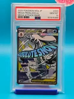 PSA 10 - 2025 POKEMON JAPANESE M2a-MEGA DREAM ex 224 MEGA FROSLASS EX - Image 1