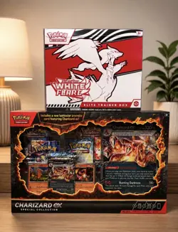 Pokemon White Flare ETB & Charizard EX Special Collection Bundle - Image 1
