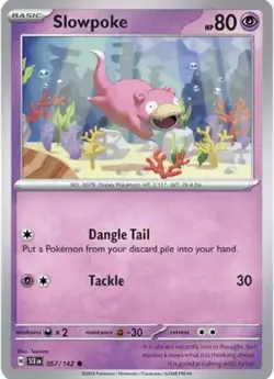 Pokemon TCG Slowpoke 057/142 Stellar Crown Common HP80 - Image 1