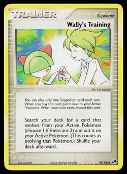 Wally's Training 89/100 Uncommon Sandstorm Pokemon Heavily Played - Image 1