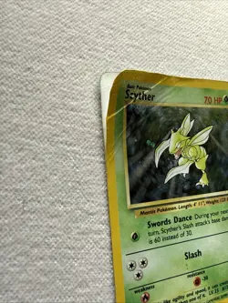 2000 Vintage Pokemon TCG Base Set 2 #17/130 Grass Scyther Holo Rare - Image 3