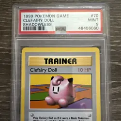 1999 Pokemon Clefairy Doll Shadowless Base Set 70/102 PSA 9 - Image 3