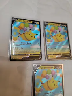 Pokemon TCG Celebrations 25th Anniversary Flying Pikachu V 006/025 - Lot of 3 - Image 3