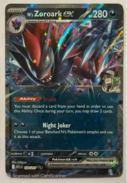 The Pokemon Company N's Zoroark ex 137/217 Sv09 Full Art Holo DR 280HP - Image 1