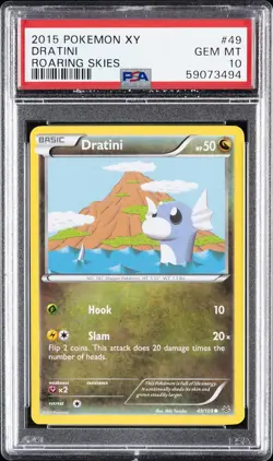 2015 POKEMON XY ROARING SKIES #49 DRATINI PSA 10 - Image 1