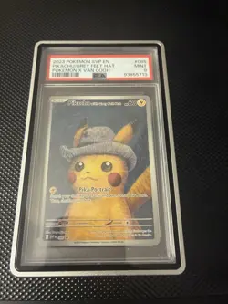 2023 POKEMON SVP EN-SV POKEMON VAN GOGH #085 PIKACHU WITH GREY FELT HAT PSA 9 - Image 1