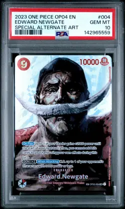 One Piece Edward Newgate Special Alternate Art OP04-004 PSA 10 Gem Mint - Image 1