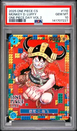 Monkey D. Luffy PSA10 2025 One Piece Simplified Chinese One Piece Day Vol.2 #110 - Image 1