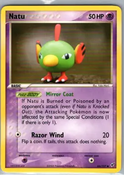 Natu 66/107 Non Holo Deoxys - Pokemon Card - NM - Image 1
