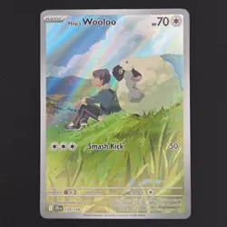 Pokemon TCG Card Hop’s Wooloo 170/159 Journey Together Illustration Rare - NM - Image 1