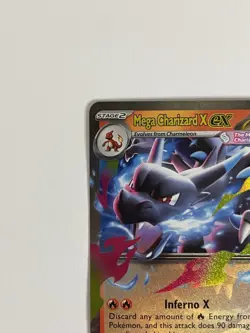Mega Charizard X EX 013/094 Pokemon Card Phantasmal Flame Holo Mega Evolution NM - Image 3