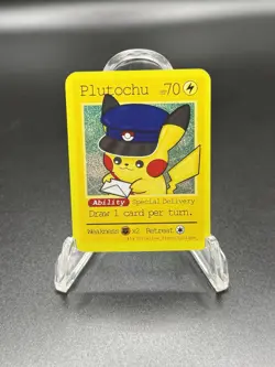 Plutochu (Pikachu) Special Delivery #59 - Pluto Coco Mini - Holo - Fan Art Card - Image 1