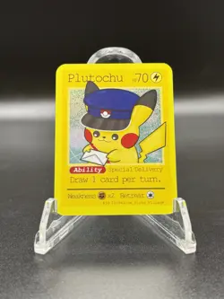 Plutochu (Pikachu) Special Delivery #59 - Pluto Coco Mini - Holo - Fan Art Card - Image 2