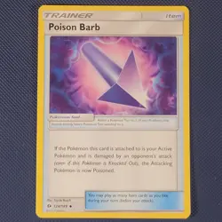 Poison Barb 124/149 - Sun & Moon - Uncommon Pokemon Card - LP - Image 1