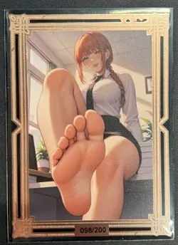Makima Goddess Story Gold METAL Card Chainsaw man Serial Number #/200! Makima - Image 2