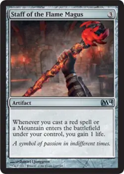 Staff of the Flame Magus - Foil MTG Magic 2014 (M14) NM Magic Foil - Image 1