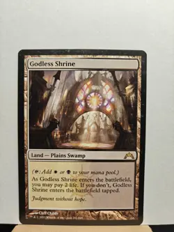 Wizards of the Coast Godless Shrine Gatecrash Rare Land 2013 White Black - Image 1