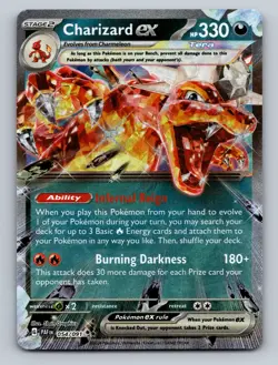 Pokemon TCG Charizard ex Holo Double Rare SV: Paldean Fates 054/091 - Image 1