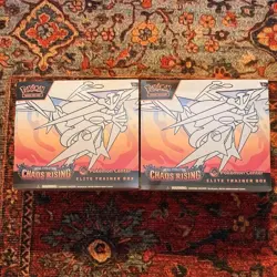 Pokemon TCG Chaos Rising Pokemon Center ETB Elite Trainer Box x2 NEW SEALED - Image 1