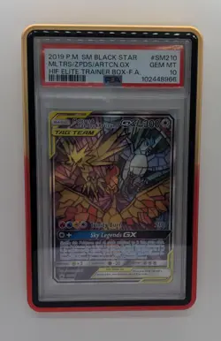 Moltres Zapdos Articuno Gx #SM210 - 2019 Pokemon Sm Black Star Promo - PSA 10 - Image 1