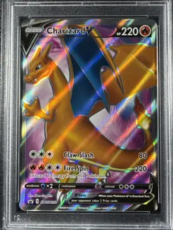 Pokemon Charizard V Sword & Shield Promo Full Art Holo SWSH050 PSA 9 Mint - Image 2