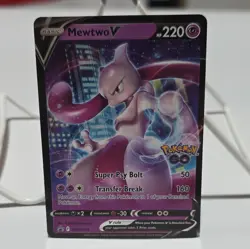 2022 POKEMON SWSH BLACK STAR PROMO SWSH223 MEWTWO V POKEMON GO V BATTLE DECK - Image 1
