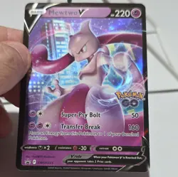 2022 POKEMON SWSH BLACK STAR PROMO SWSH223 MEWTWO V POKEMON GO V BATTLE DECK - Image 2