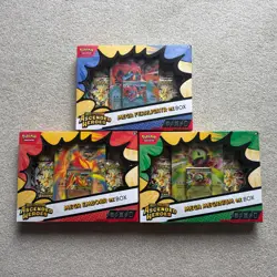 Pokemon Ascended Heroes Ex Box Set of 3 (Emboar Meganium Feraligatr) Sealed New - Image 1
