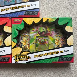 Pokemon Ascended Heroes Ex Box Set of 3 (Emboar Meganium Feraligatr) Sealed New - Image 4