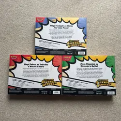 Pokemon Ascended Heroes Ex Box Set of 3 (Emboar Meganium Feraligatr) Sealed New - Image 5