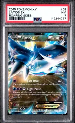PSA 7 NM 2015 POKEMON XY ROARING SKIES #58 Latios EX - Image 1