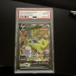 2021 Pokemon Tyranitar v Alt Art Secret Rare Battle Styles 155/163 PSA 10 - Image 1