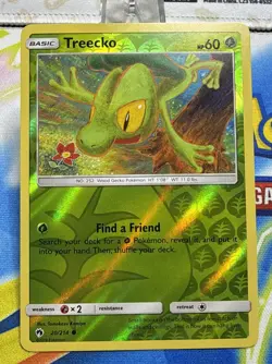 Treecko 20/214 - Pokemon , Lost Thunder (Reverse Holo) (NM) - (Tomokazu Komiya) - Image 1