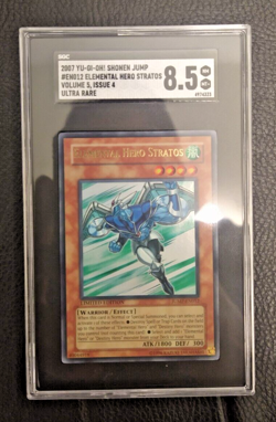 2007 Yu Gi Oh! Shonen Jump #EN012 Elemental Hero Stratos Ultra Rare SGC 8.5 - Image 1
