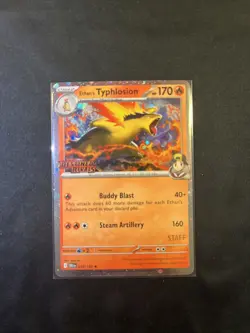 Pokemon TCG Ethan's Typhlosion Destined Rivals Staff Promo Card 034/182 - Image 2