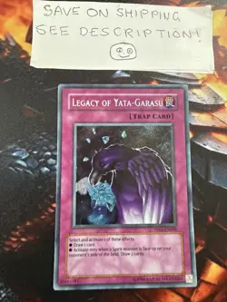 Secret Rare Legacy of Yata-Garasu PP01-EN009 MisprintU *READ!* Yugioh Card LP - Image 1