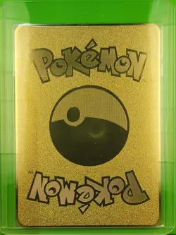 PIKACHU Pokemon Golden Metal Card CUSTOM MADE - Image 2