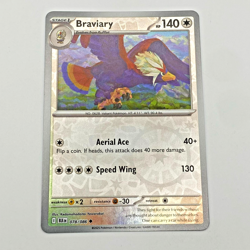 Braviary Pokemon Scarlet Violet Black Bolt Reverse Holo 078/086 - Image 1