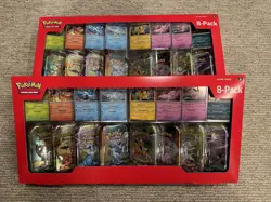 Pokemon Prismatic Evolutions 8 Mini-Tins w Promo Cards Costco - Lot Of 2 - Image 1