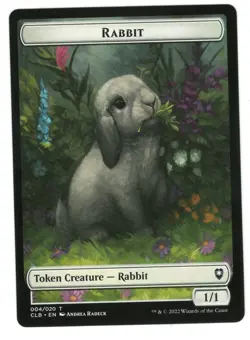 MTG Rabbit Token Battle for Baldurs Gate Magic The Gathering TCG - Image 1
