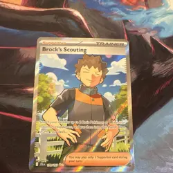 Pokemon TCG Brock's Scouting 179/159 Journey Together Full Art Near Mint - Image 1