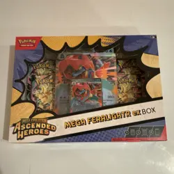 Pokemon TCG Mega Evolution—Ascended Heroes Mega Feraligatr ex Box English 6+ - Image 1
